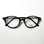 ⁦نظارة سوداء بأذرع معدنية⁩ - الصورة ⁦2⁩